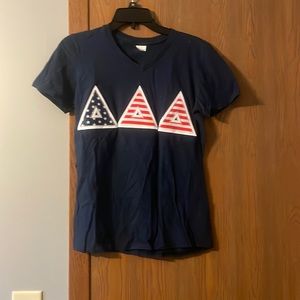 Tri Delta American Flag Embroidered T-Shirt